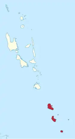 Location in Vanuatu
