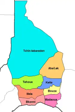 Abalak Department location in the region