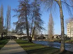 The Adour river through Tarbes