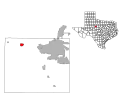 Location of Merkel, Texas