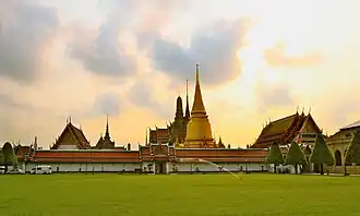 Wat Phra Kaew or the Temple of the Emerald Buddha as seen from the Outer Court