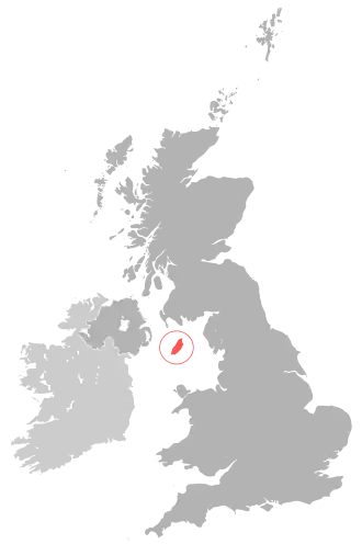 Location of &nbsp;Isle of Man&nbsp;&nbsp;(red)in the Irish Sea (Manx Sea) between England&nbsp;· Scotland&nbsp;· Wales and Northern Ireland&nbsp;&nbsp;(dark grey)