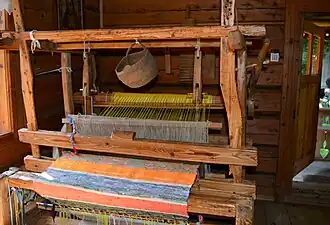 Hand loom at the Korkosz Croft in Czarna Góra, Poland, 19th century