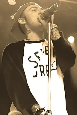 A picture of a man performing