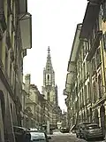 View towards the cathedral called "Münster"