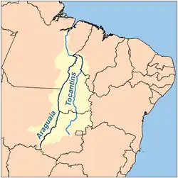 Map of the Araguaia/Tocantins Watershed