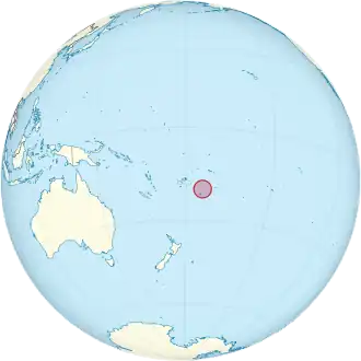 Location of Tonga