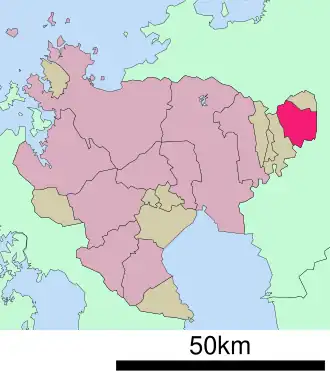 Location in Saga Prefecture