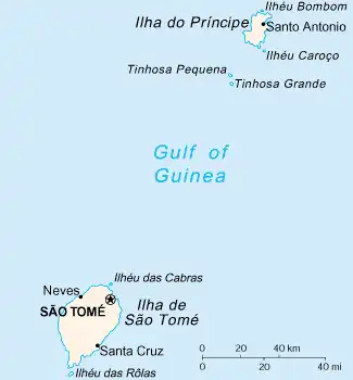 Location on São Tomé Island