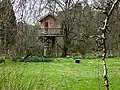 A tree house on stilts