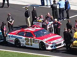 Bayne's car before the start of the 2011 Daytona 500
