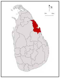 Location within Sri Lanka