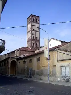 View of the town with bell tower of St. Dominic Church