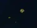 Satellite image of the Tristan da Cunha archipelago.