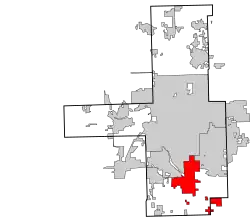 Location of Bixby within Tulsa County, and the state of Oklahoma