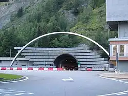 Mont Blanc Tunnel entrance.