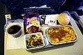 A meal  on Turkish Airlines.