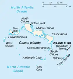 Map showing Cockburn Town's position