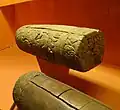 Drums were important in Aztec society.  These two Aztec drums are now in a museum