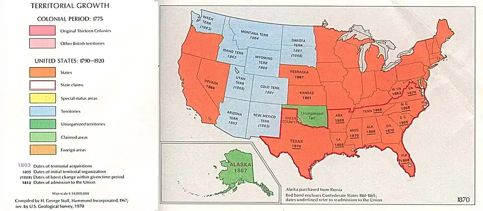The United States in 1870
