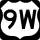 U.S. Route 9W marker
