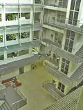 View down from 4th floor of MCS building