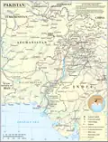 Map of UN's version of Pakistan