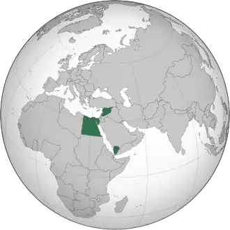Location of United Arab States