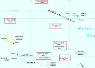 Location of United States Minor Outlying Islands