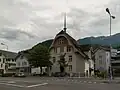 Unterterzen, town hall in the street