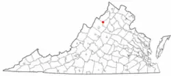 Location of New Market, Virginia