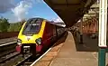 A train at Llandudno Junction station