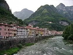 The Brenta river in Valstagna.