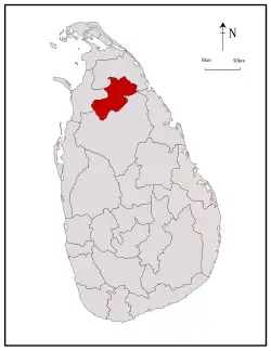 Location within Sri Lanka