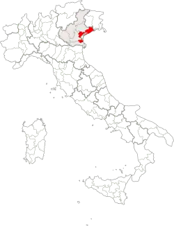 Location of Province of Venice
