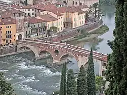 The Roman bridge over the Adige, Verona.