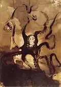 Pieuvre avec les initales V.H., ("Octopus with the initials V.H."), 1866.