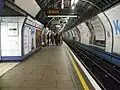 Northbound Victoria line platform looking south (undergoing refurbishment, photo taken August 2008)