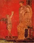 Cupid holding up a rectangular mirror, Villa of the Mysteries