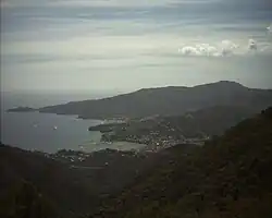 View from Rapallo of the area around Bocche