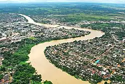 View of the city from the air