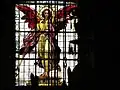 Stained glass of St Uriel at Puebla Cathedral, Puebla, Mexico