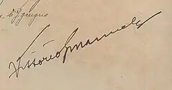 Victor Emmanuel III's signature