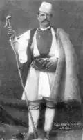 Vlach shepherd in traditional attire (early 1900s).