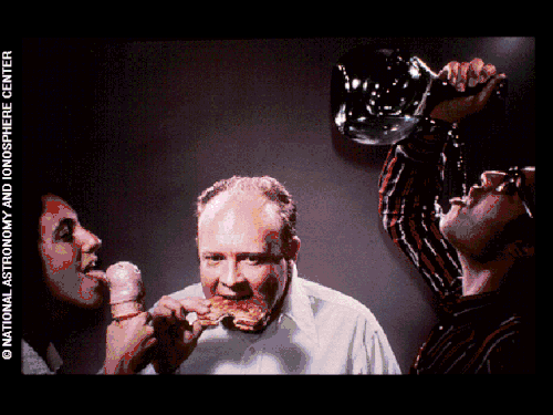 Humans licking, eating, and drinking
