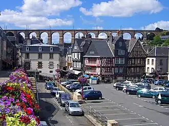 Morlaix with its viaduct in the background