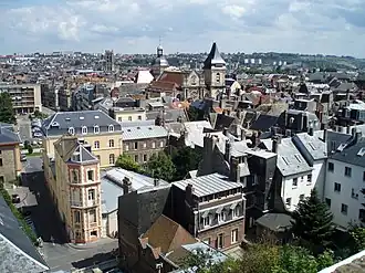 View on the castle and town center.