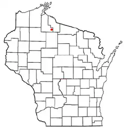 Location of Agenda, Wisconsin