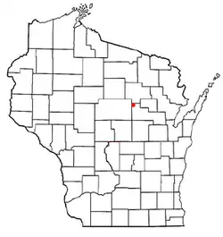 Location of Aniwa, Wisconsin