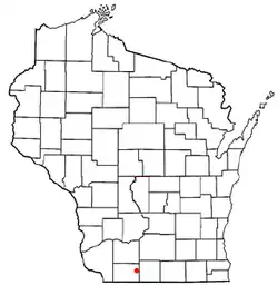 Location of Argyle, Wisconsin